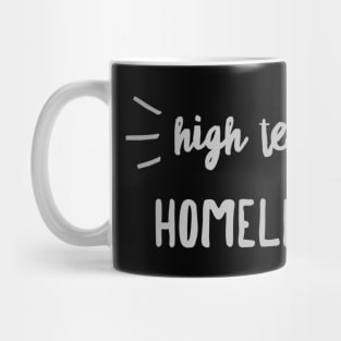 High Tech HOMELESS (wht text) Mug